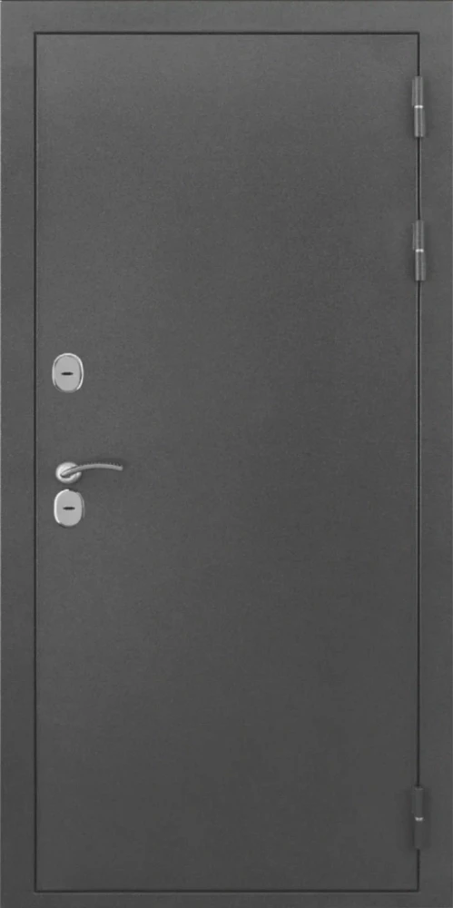 Входная дверь ДвериПРО L-Термо серебро Без фрезеровки Дуб арктик горизонт DPRO204739 внешняя сторона