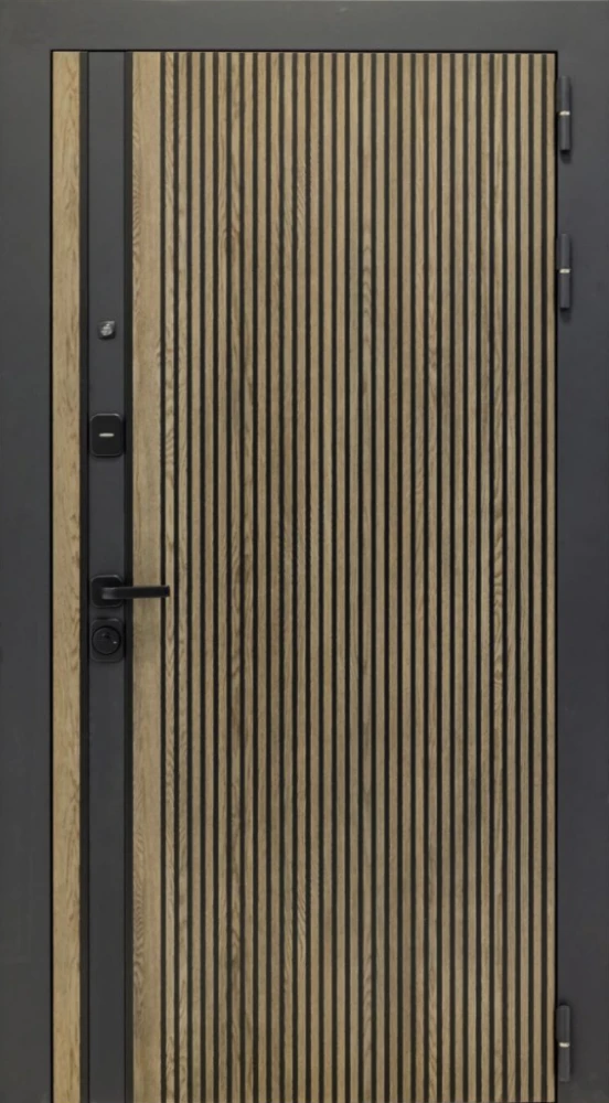 Входная дверь ДвериПРО Росна Без фрезеровки Дуб пацифик горизонт DPRO226466 внешняя сторона